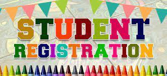 Student Registration in colorful font